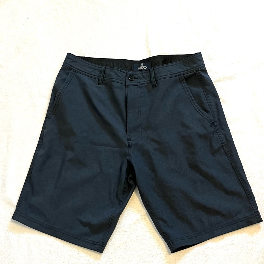 Buffalo David Bitton Dark Navy Blue Flat Front Shorts